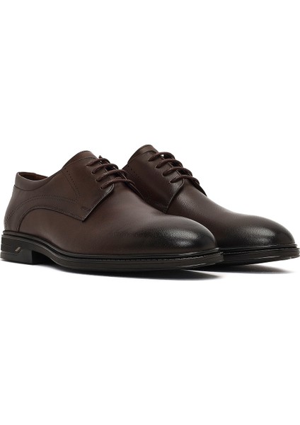 Erkek Kahverengi Bağcıklı Deri Casual Ayakkabı 25WFD750218 modelleri