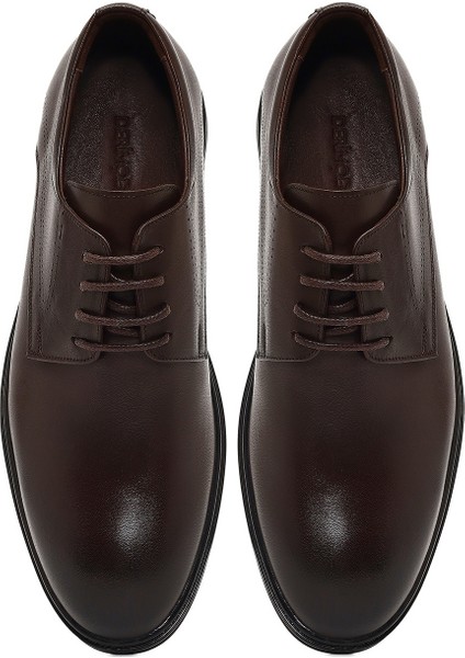 Erkek Kahverengi Bağcıklı Deri Casual Ayakkabı 25WFD750218