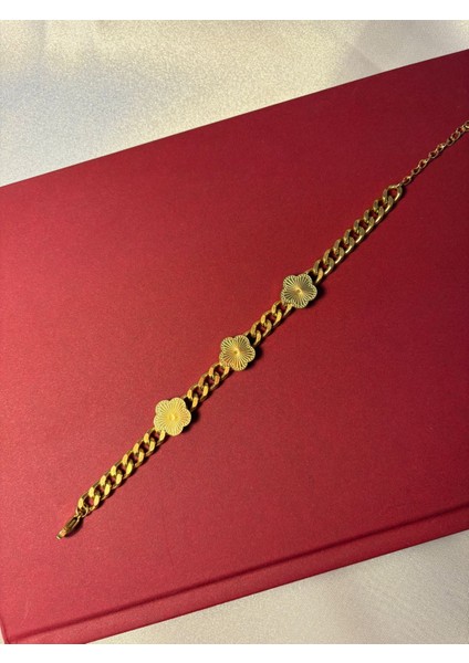 Çelik Gold Yonca Bileklik Hediyelik indirimleri