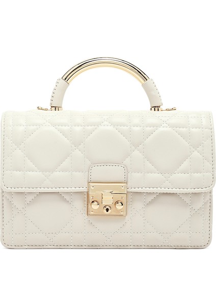 Kadın Krem Uzun Askılı Mini Kapitone Çapraz Çanta 25ABD2433KP modelleri