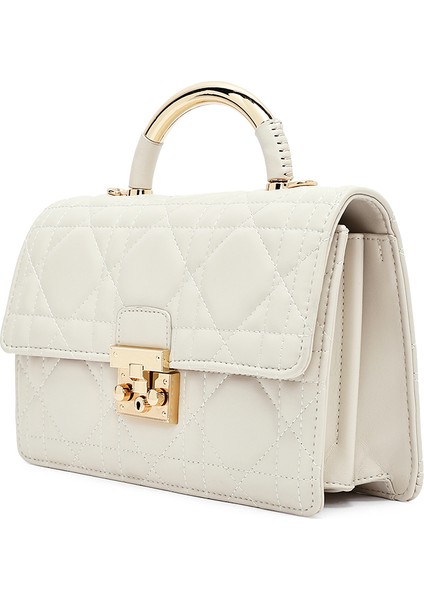 Kadın Krem Uzun Askılı Mini Kapitone Çapraz Çanta 25ABD2433KP indirimleri