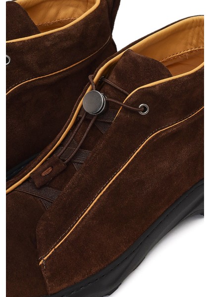 Erkek Kahverengi Bağcıklı Süet Deri Casual Bot 25WFD795110