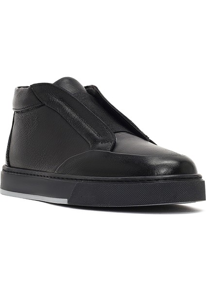 Erkek Siyah Deri Spor Bot 25WFD805418