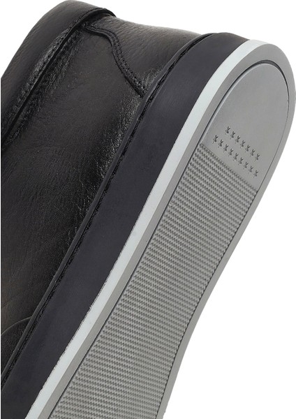 Erkek Siyah Deri Spor Bot 25WFD805418