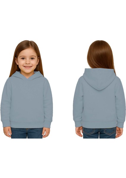 Unisex Düz Baskısız Çocuk Sweatshirt Kapüşonlu 3 Iplik Şardonlu Kumaş fiyatları