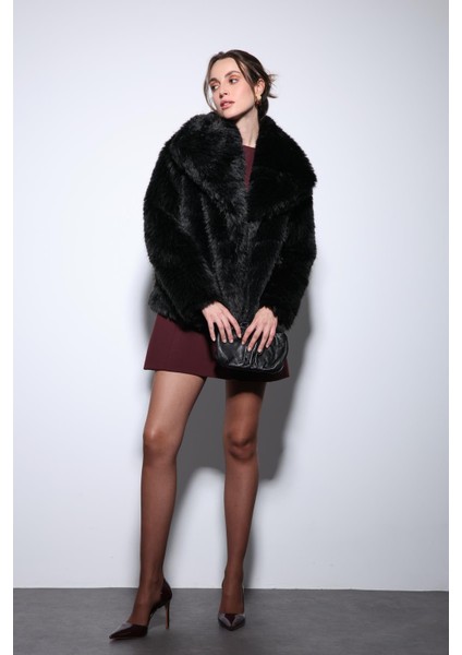 Siyah Suni Kürk Kadın Ceket fırsatları