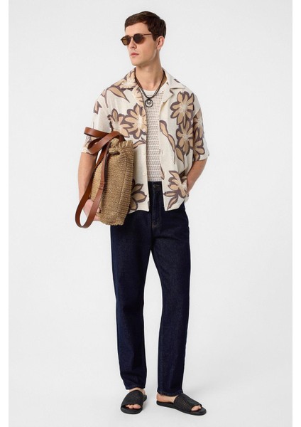 Bej Desenli Erkek Gömlek modelleri