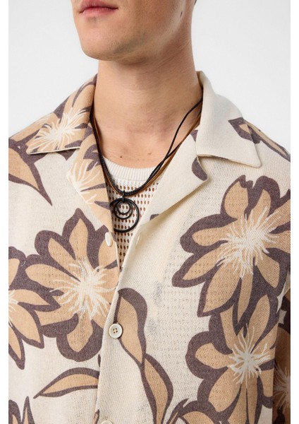 Bej Desenli Erkek Gömlek fırsatları