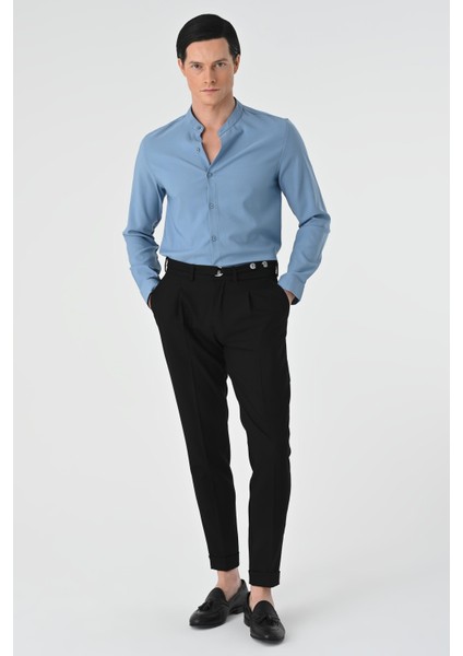 Indigo Regular Fit Hakim Yaka Erkek Gömlek