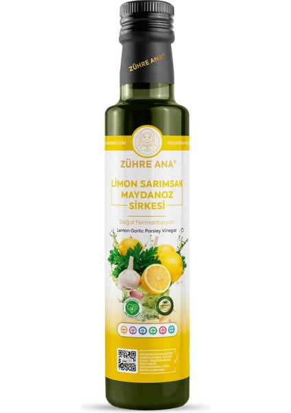 Limon Sarımsak Maydanoz Sirkesi Doğal Fermantasyon Lemon Garlic Parsley Vinegar 500 ml fiyatları