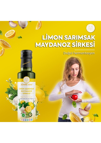 Limon Sarımsak Maydanoz Sirkesi Doğal Fermantasyon Lemon Garlic Parsley Vinegar 500 ml modelleri