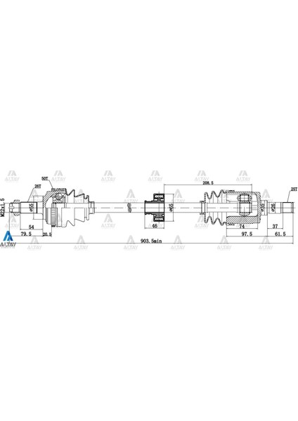 AKS KOMPLE ÖN CIVIC 1996-2000 / SOL ABSLİ UZUN 44010 S04 951
