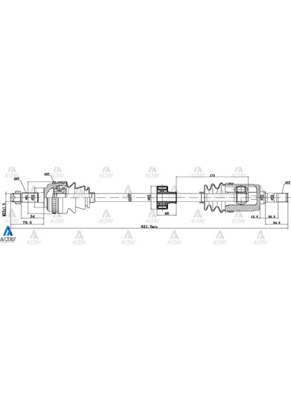 AKS KOMPLE ÖN CIVIC 1996-2000 / SAĞ ABSLİ KISA 44011 S04 951
