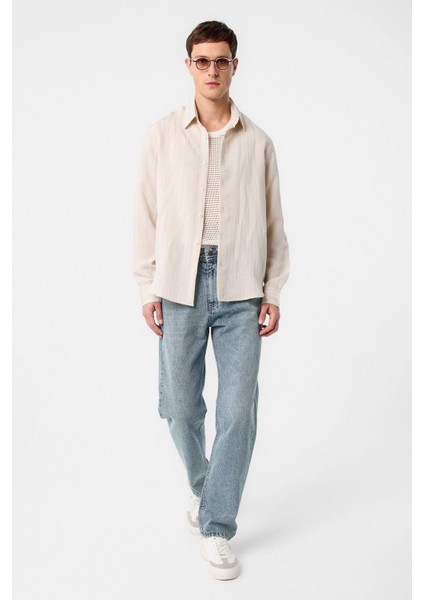 Taş Çizgili ve Dokulu Erkek Gömlek fiyatları