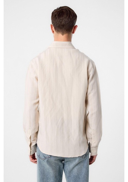 Taş Çizgili ve Dokulu Erkek Gömlek fırsatları