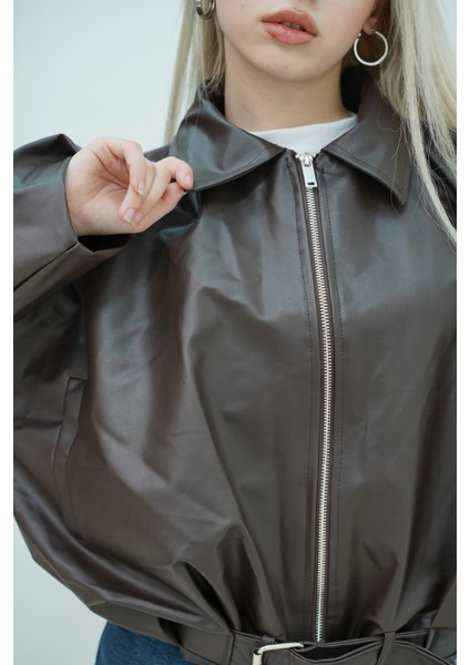 Kemerli Deri Ceket fırsatları