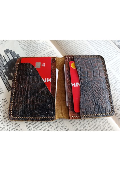 Hakiki Deri Üst Kalite Tamamen El Emeği Minimalist Cüzdan 15.5X10.5 cm Sda3 modelleri