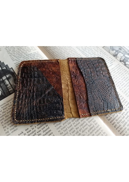 Hakiki Deri Üst Kalite Tamamen El Emeği Minimalist Cüzdan 15.5X10.5 cm Sda3 fırsatları