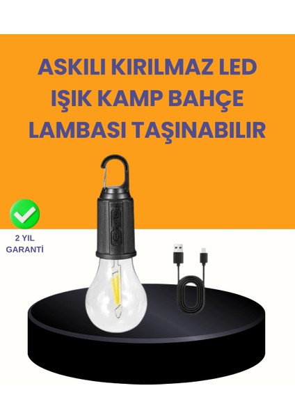Akıllı Sensörlü USB Şarjlı Kamp Lambası