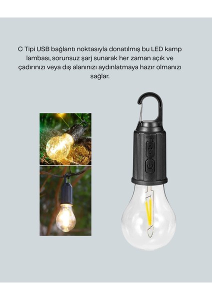 Akıllı Sensörlü USB Şarjlı Kamp Lambası fiyatları