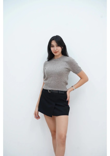 Bisiklet Yaka Kısa Kol Kazak fiyatları