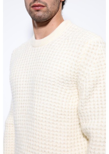 Bej Örme Dokulu Erkek Kazak fırsatları