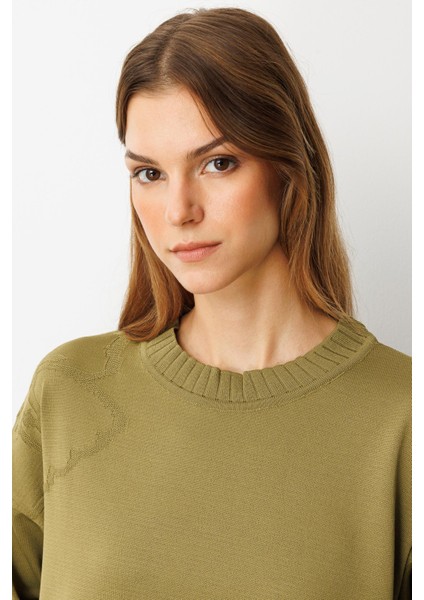 Kabartma Çiçek Desenli Triko Tunik-Y.YEŞİLİ modelleri