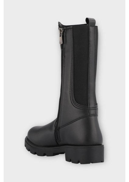 Soğuk ve Su Geçirmez Kışlık Uzun Kız Çocuk Bot Siyah fırsatları