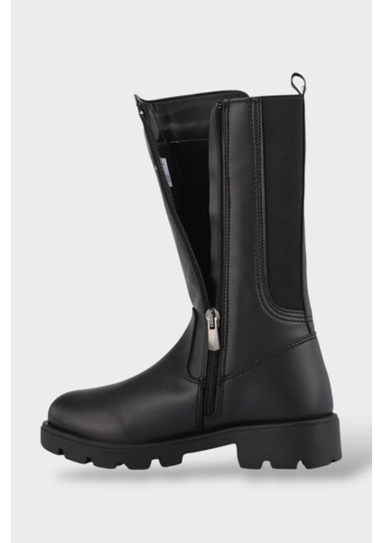 Soğuk ve Su Geçirmez Kışlık Uzun Kız Çocuk Bot Siyah indirimleri