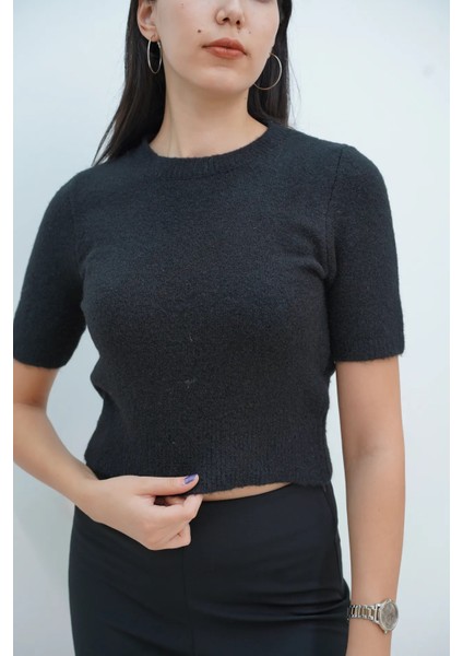 Kısa Kollu Bisiklet Yaka Kazak modelleri