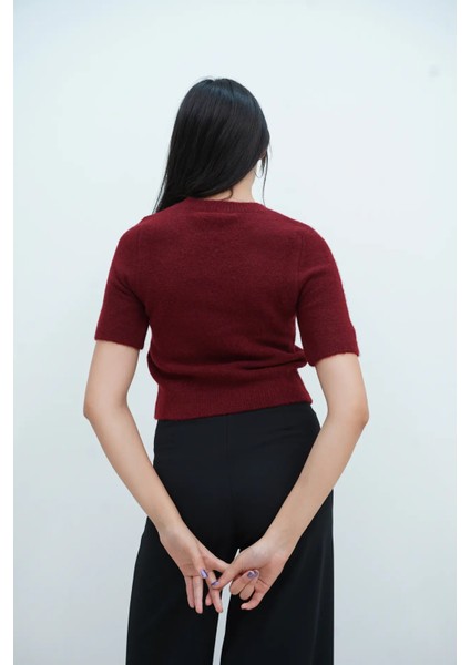 Kısa Kollu Bisiklet Yaka Kazak fırsatları