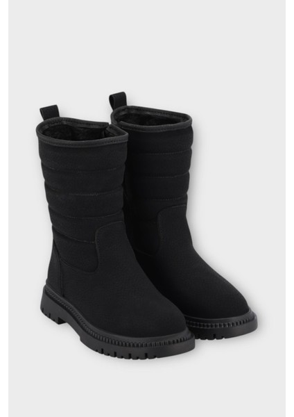 Soğuk ve Suya Dayanıklı Kışlık Uzun Kız Çocuk Bot Siyah fiyatları