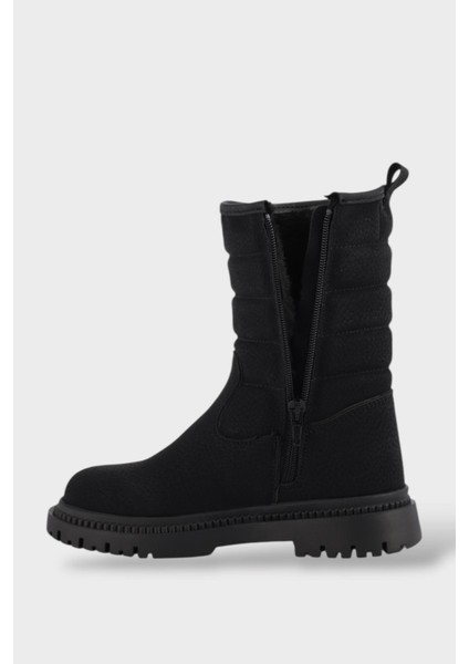 Soğuk ve Suya Dayanıklı Kışlık Uzun Kız Çocuk Bot Siyah indirimleri