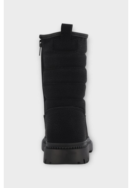 Soğuk ve Suya Dayanıklı Kışlık Uzun Kız Çocuk Bot Siyah