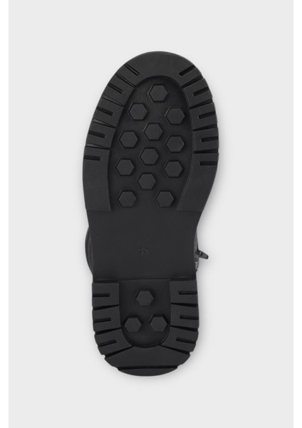 Soğuk ve Suya Dayanıklı Kışlık Uzun Kız Çocuk Bot Siyah