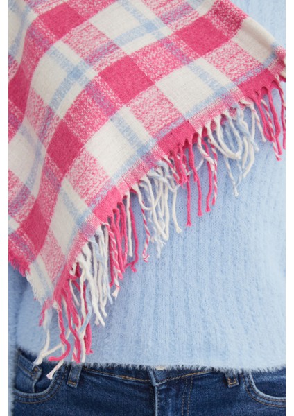 Ekose Desenli Yumuşak Dokulu Şal