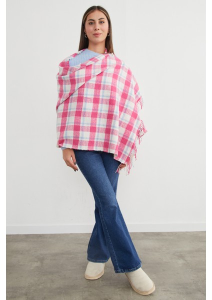 Ekose Desenli Yumuşak Dokulu Şal