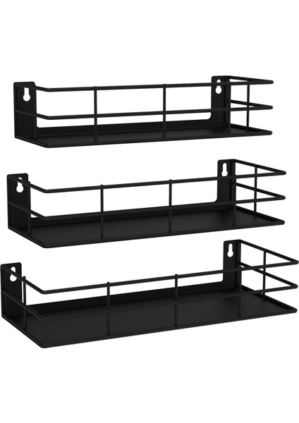 3'lü Set Dekoratif Duvar Rafı - 31CM/29CM/27CM Model-1