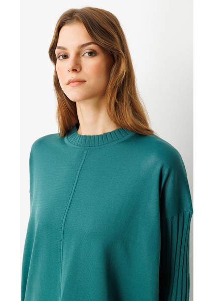 Ribana Detaylı Triko Tunik-Zümrüt fiyatları