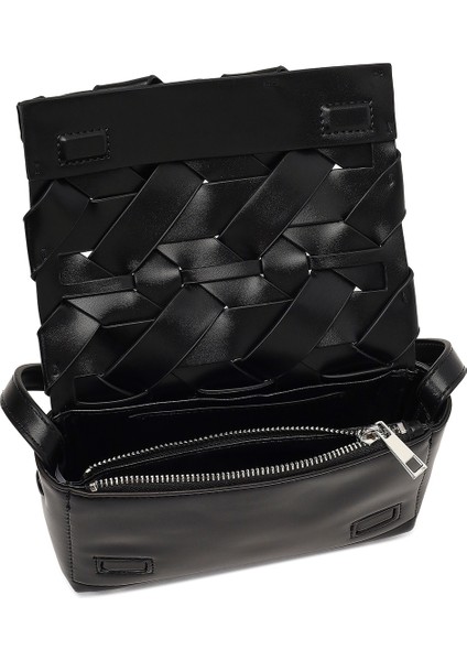 Kadın Siyah Uzun Askılı Mini Çapraz Çanta 25ABD243418