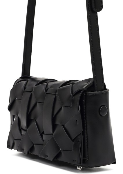 Kadın Siyah Uzun Askılı Mini Çapraz Çanta 25ABD243418