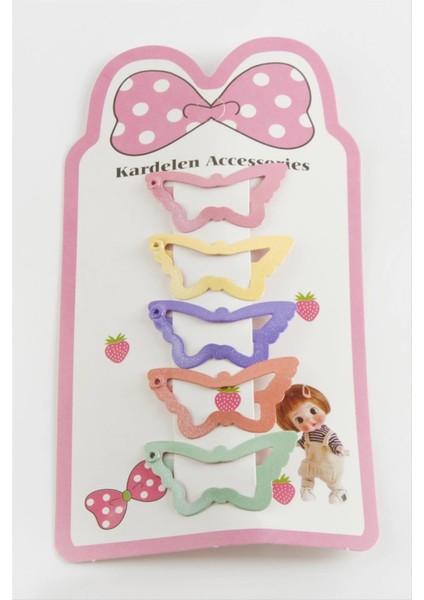 12 Adet Kelebek Çıtçıtlı Toka 3,5 cm