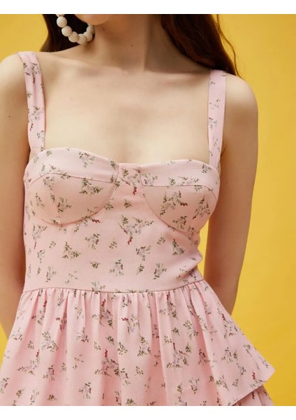 Kadın Giyim Elbise 3SAK80206EW Pembe Desenli fiyatları