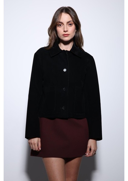 Siyah Torba Cepli Süet Kadın Ceket fırsatları