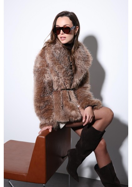 Vizon Suni Kürk Kadın Ceket modelleri