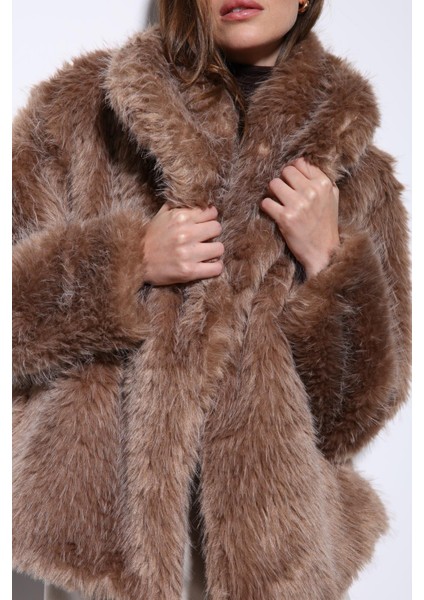 Vizon Suni Kürk Kadın Ceket