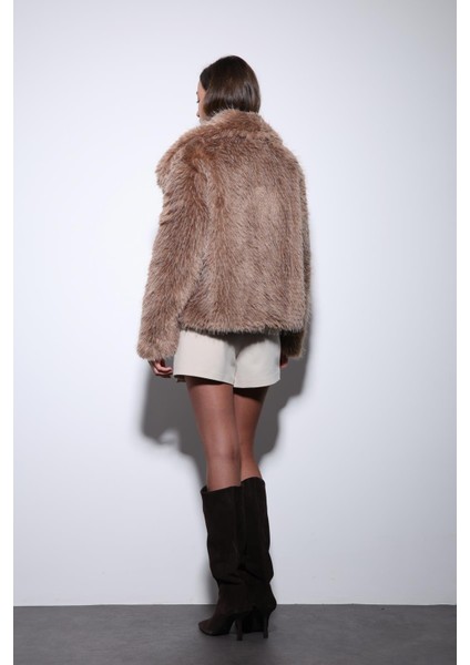 Vizon Suni Kürk Kadın Ceket