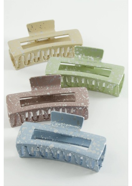 Varaklı Renkli Mandal Toka 10 cm