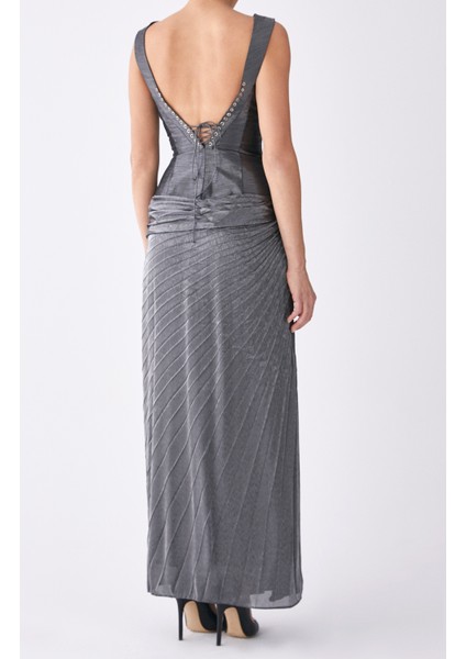 Taş Detaylı Uzun Nikah Elbisesi Siyah K0745113_001 fiyatları