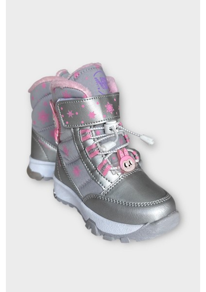 Içi Kürklü Suya Dayanıklı Soğuk Geçirmez Bebe Çocuk Bot Gri - Pudra fiyatları